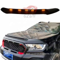 Accessories auto bonnet with led For Ranger